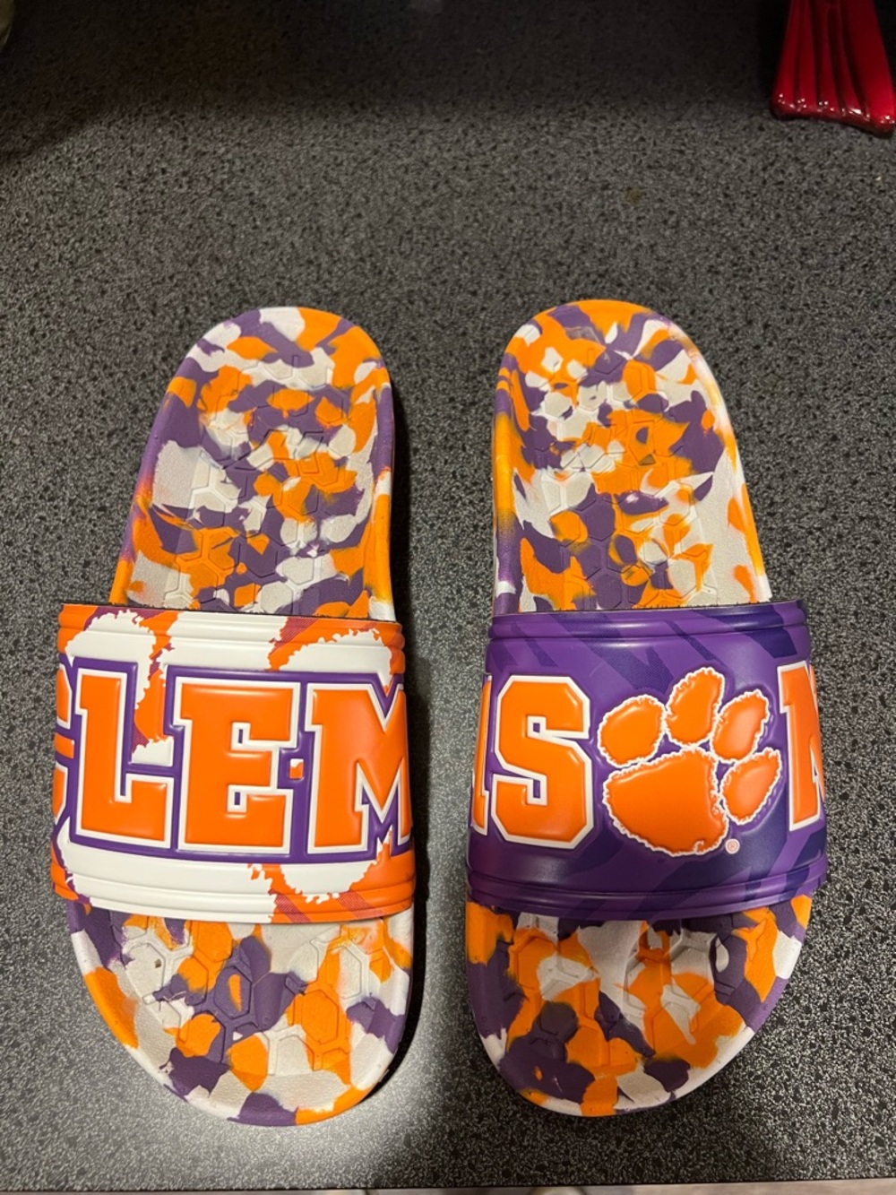 Clemson Purple & Orange Slide Sandals